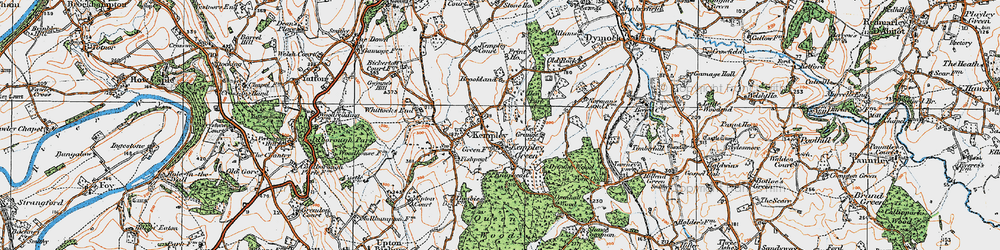 Old map of Kempley in 1919