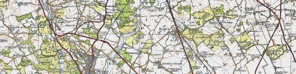 Old map of Kemprow in 1920
