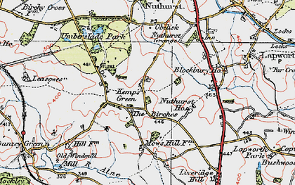Old map of Lapworth Grange in 1919