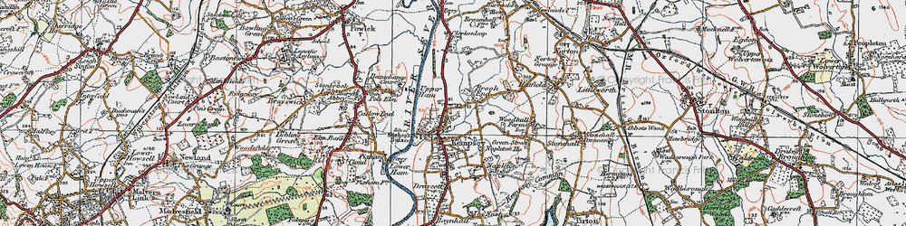 Old map of Kempsey in 1920