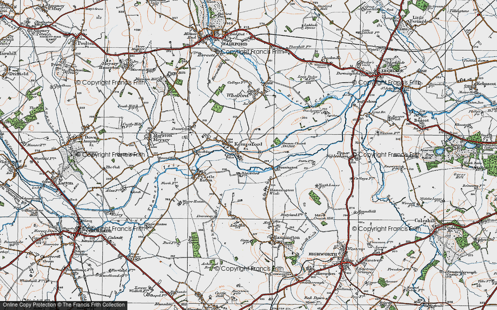 Old Map of Kempsford, 1919 in 1919