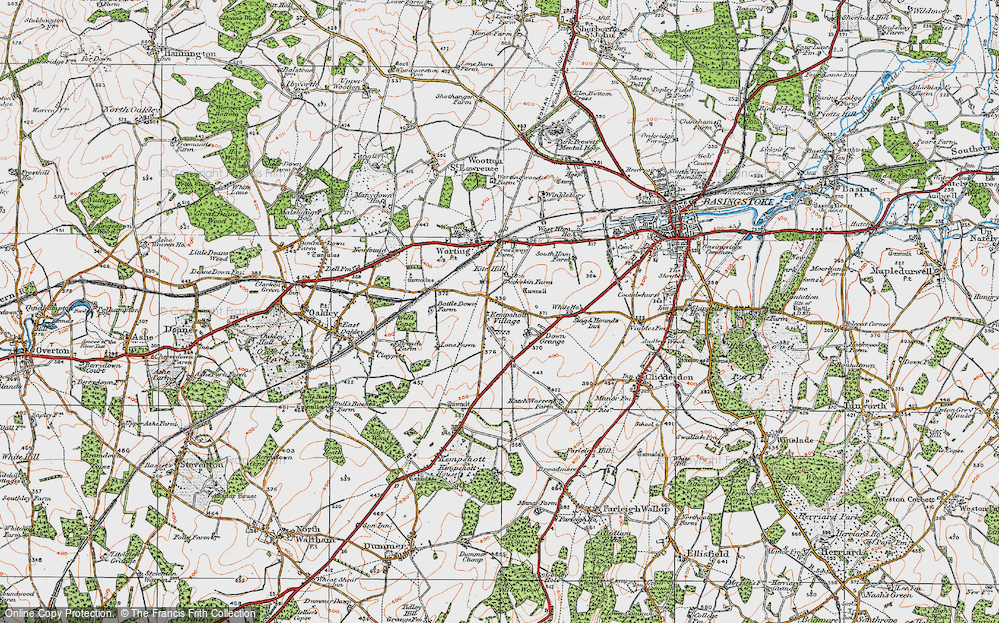 Old Map of Kempshott, 1919 in 1919