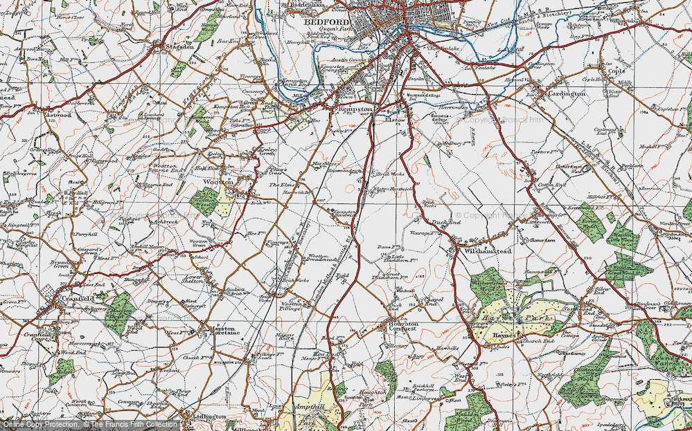 Old Map of Kempston Hardwick, 1919 in 1919
