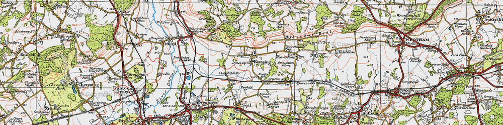 Old map of Kemsing in 1920