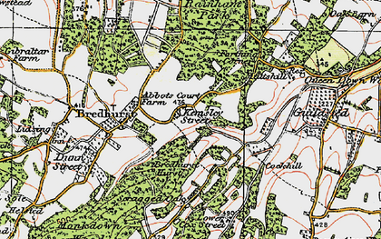 Old map of Kemsley Street in 1921