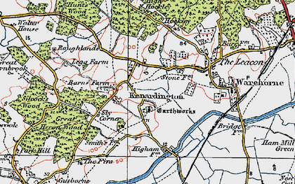 Old map of Kenardington in 1921