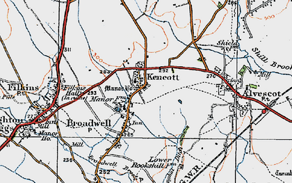Old map of Kencot in 1919