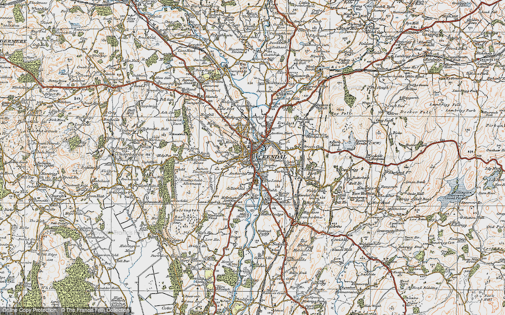 Old Map of Kendal, 1925 in 1925
