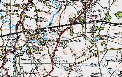 Old map of Kendleshire in 1919