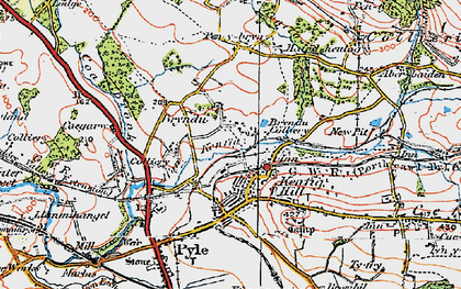 Old map of Twyn-yr-hydd in 1922