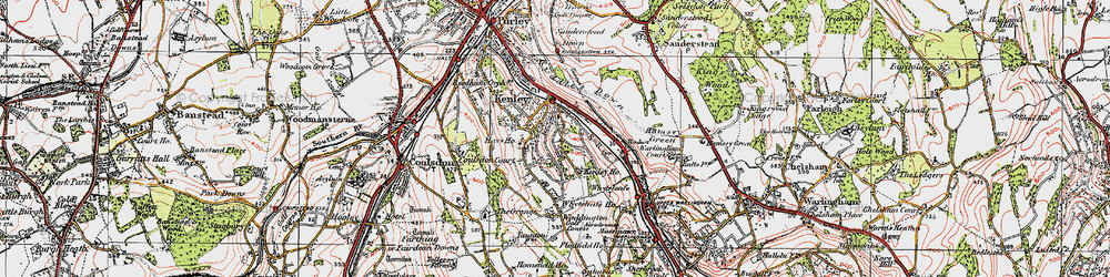 Old map of Kenley in 1920