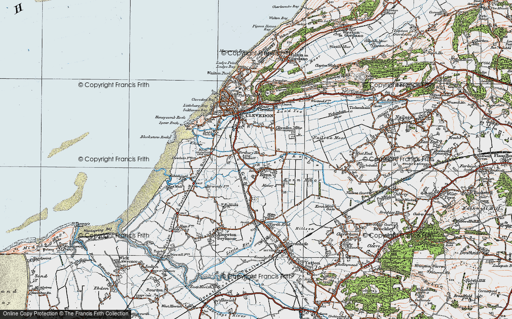 Old Map of Kenn, 1919 in 1919