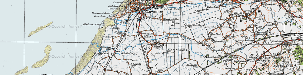 Old map of Kenn in 1919