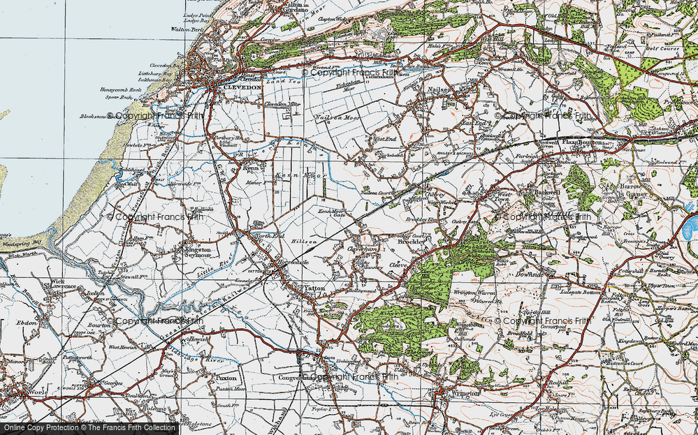 Old Map of Kenn Moor Gate, 1919 in 1919