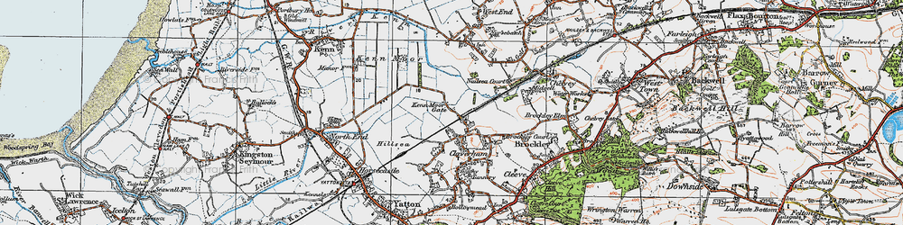 Old map of Kenn Moor Gate in 1919