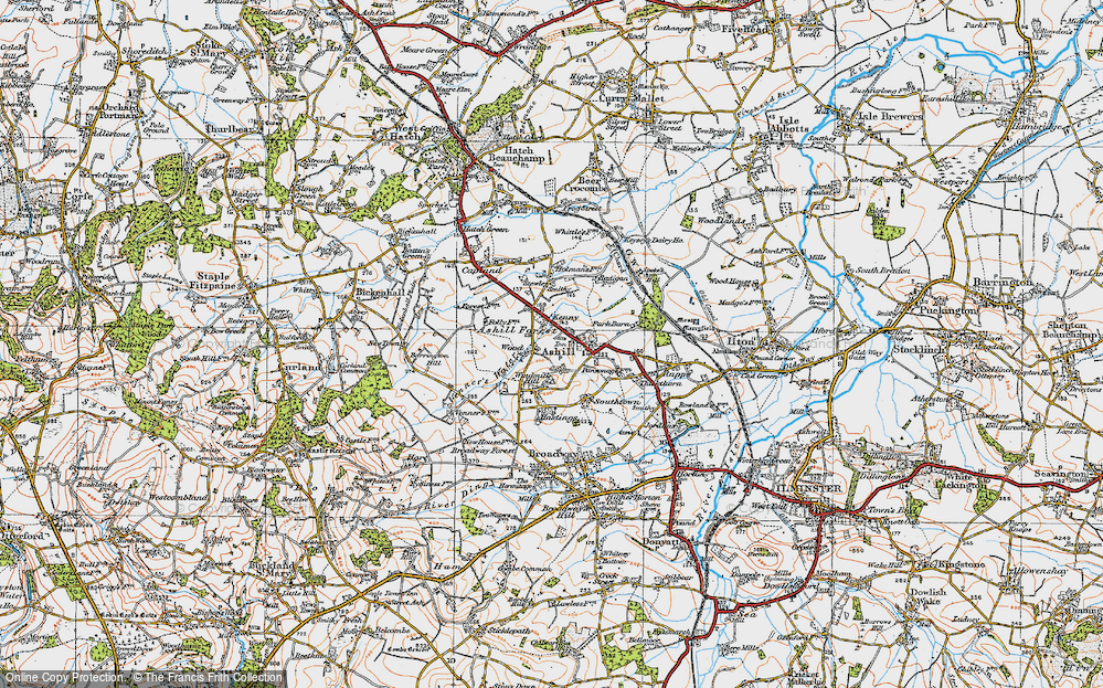 Old Map of Kenny, 1919 in 1919