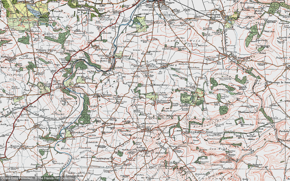 Old Map of Kennythorpe, 1924 in 1924