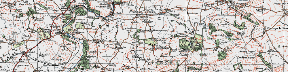 Old map of Kennythorpe in 1924