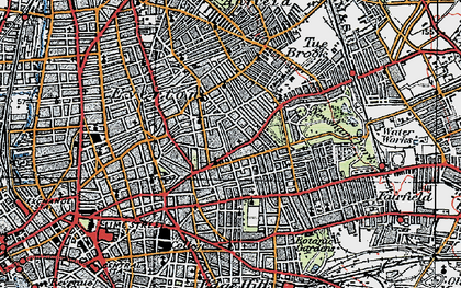 Old map of Kensington in 1923