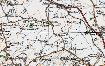 Old map of Kent's Green in 1919