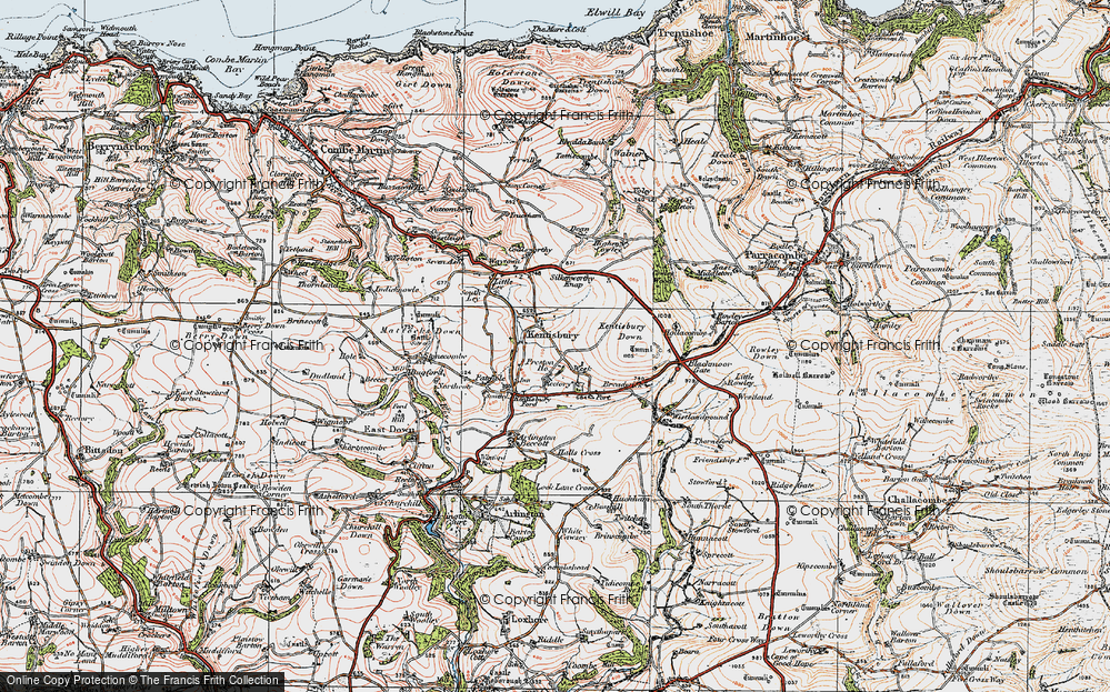 Old Map of Kentisbury, 1919 in 1919