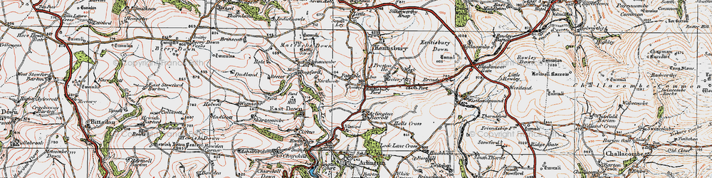 Old map of Kentisbury Ford in 1919