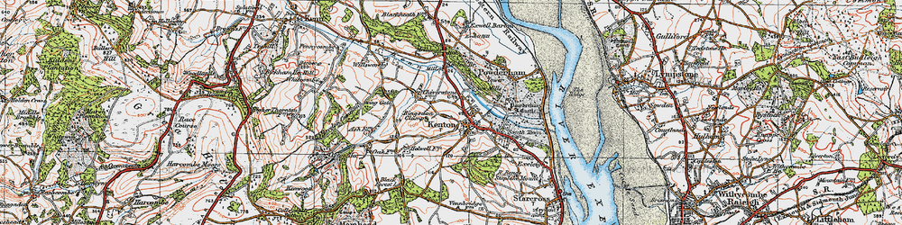 Old map of Kenton in 1919