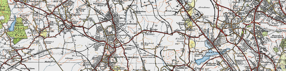 Old map of Kenton in 1920