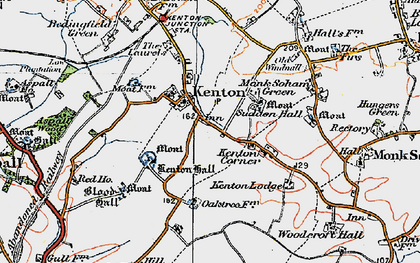 Old map of Bedingfield Green in 1921