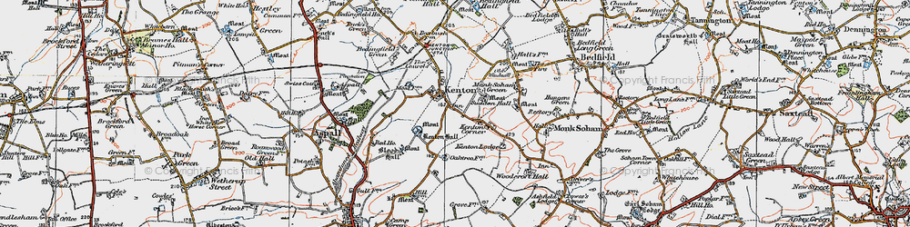 Old map of Kenton in 1921