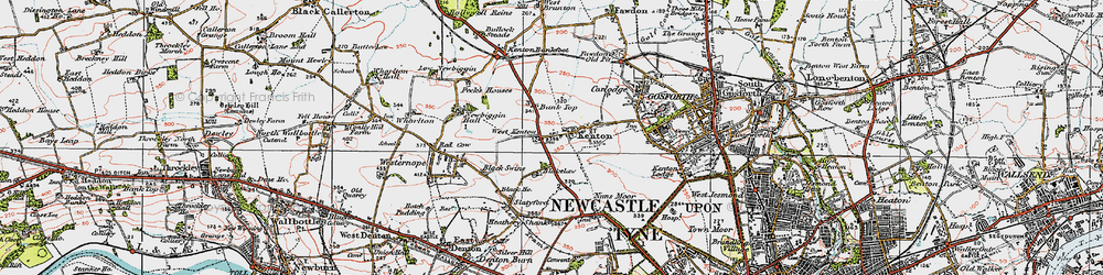 Old map of Kenton Bar in 1925