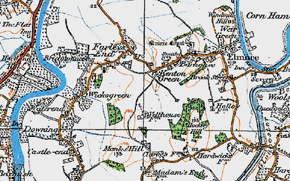 Old map of Kenton Green in 1919