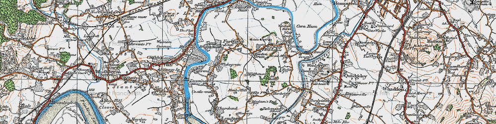 Old map of Kenton Green in 1919