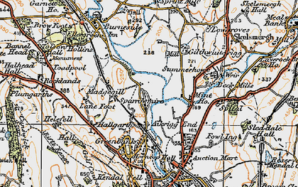 Old map of Kentrigg in 1925