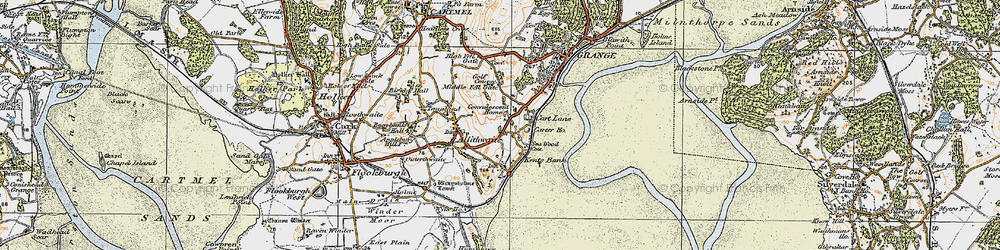 Old map of Kents Bank in 1925