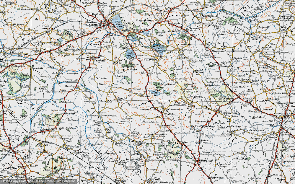 Old Map of Kenwick, 1921 in 1921