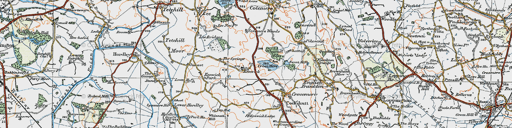 Old map of Kenwick in 1921