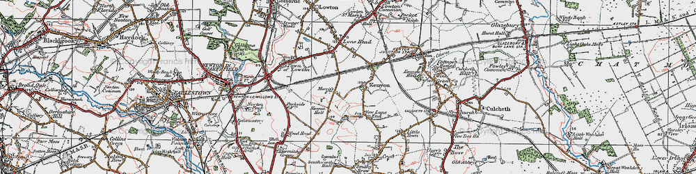Old map of Kenyon in 1924