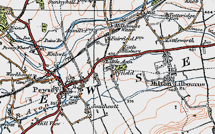 Old map of Kepnal in 1919