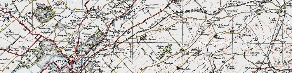 Old map of Kerchesters in 1926