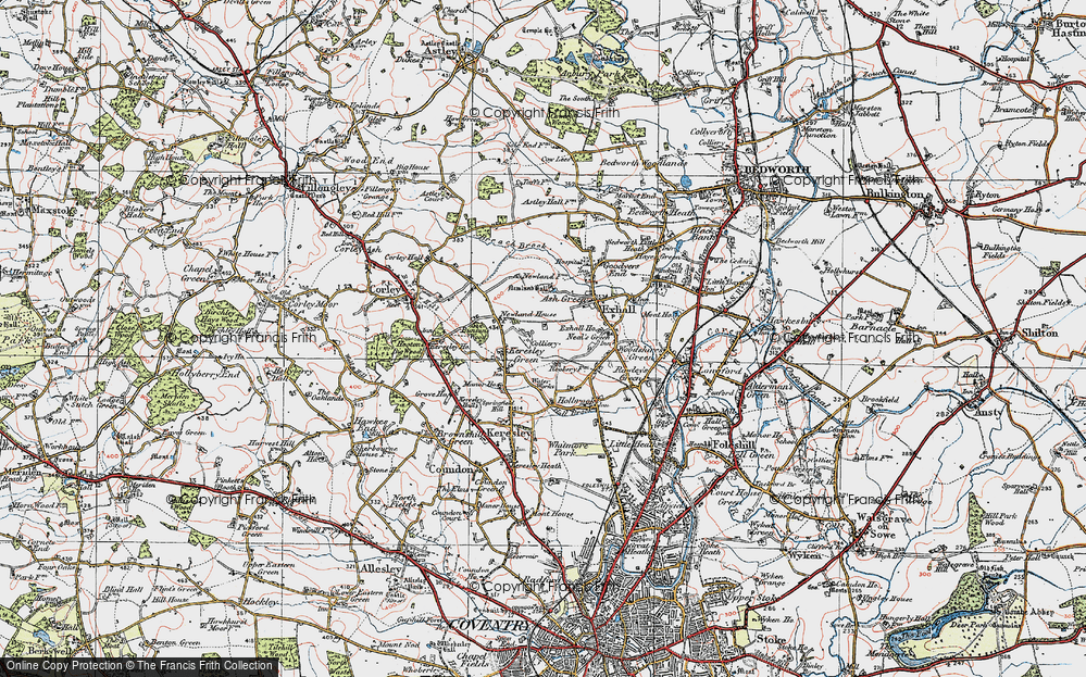 Old Map of Keresley Newlands, 1920 in 1920