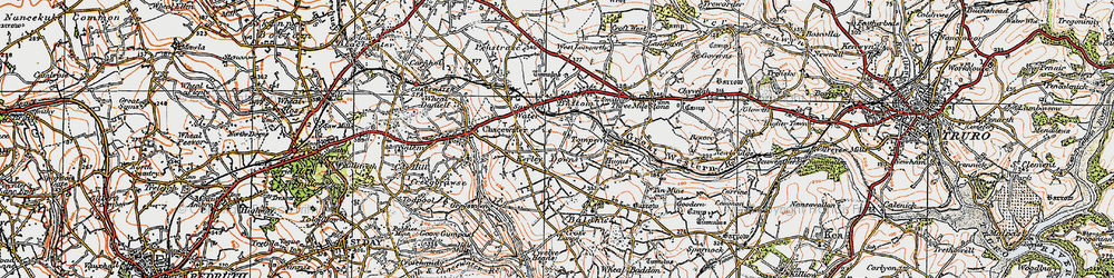 Old map of Kerley Downs in 1919