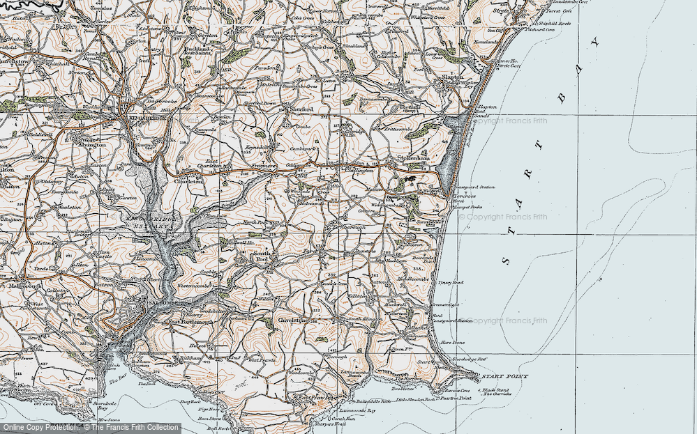 Old Map of Kernborough, 1919 in 1919