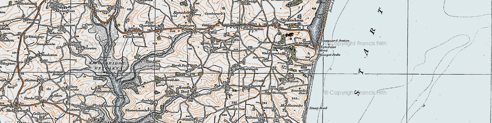 Old map of Kernborough in 1919