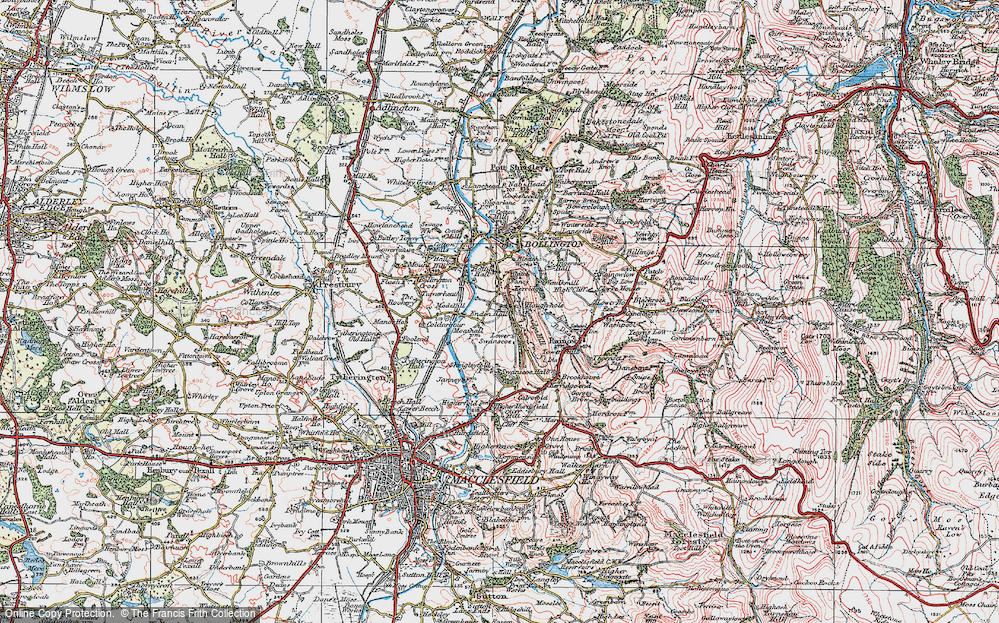 Old Map of Kerridge, 1923 in 1923