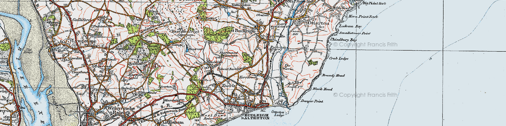 Old map of Tidwell Ho in 1919