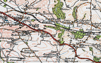 Old map of Kerscott in 1919