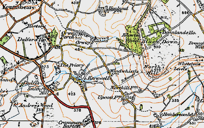Old map of Kerswell in 1919