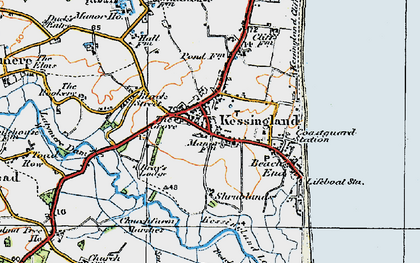 Old map of Kessingland in 1921