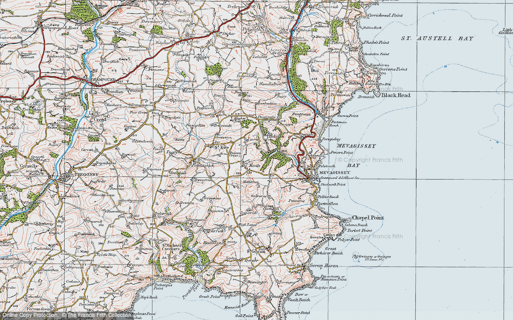 Old Maps of Heligan, Cornwall - Francis Frith